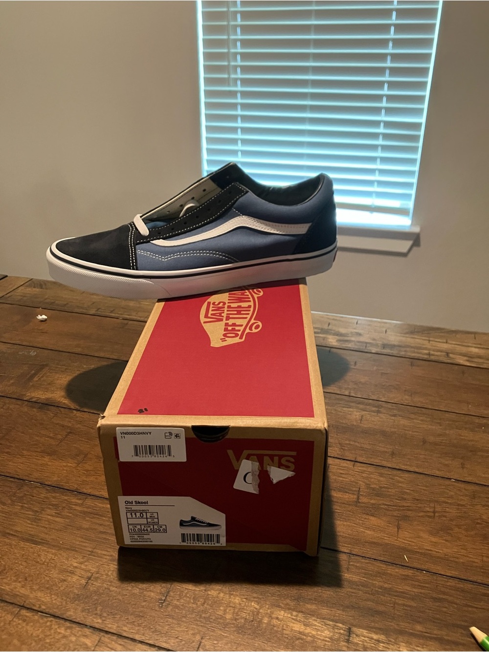 Vans Men's Old Skool Athletic Shoe - Black & Blue Sz 10.5